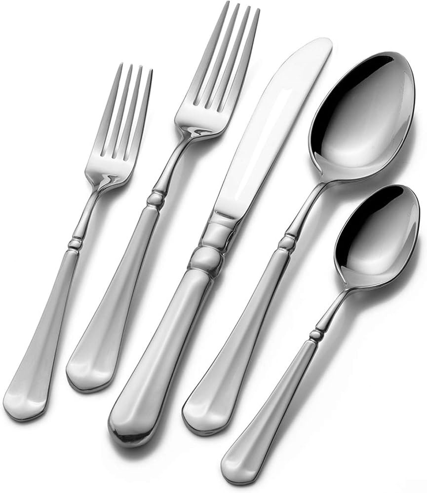 Mikasa, French Countryside Flatware Service for 12, 65 Piece Set, 18/10 Stainless Steel, Silverwa... | Amazon (US)