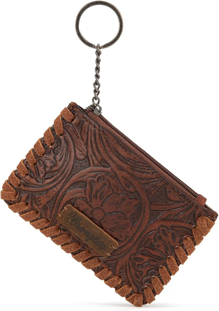 Montana West \u00d7 Wrangler Leather Change Wallet with Keychain for Men Women Small Coin Pouch W... | Amazon (US)