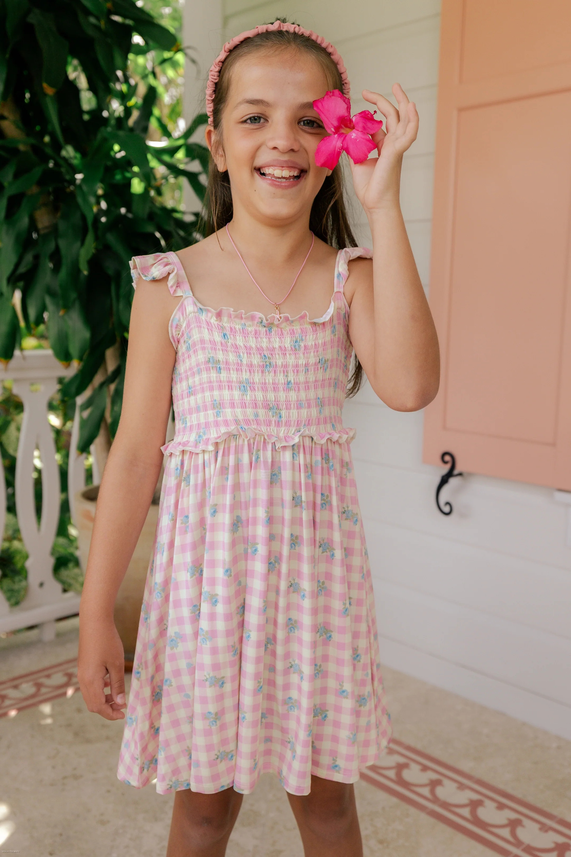 Indie Floral Smocked Twirl Dress | Girls Boutique Daywear | In My Jammers | In My Jammers