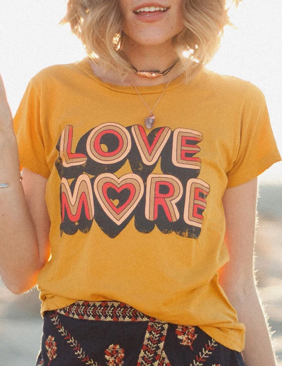 Peace and love Positive graphic tee Love moreVintage Tee | Etsy | Etsy (US)