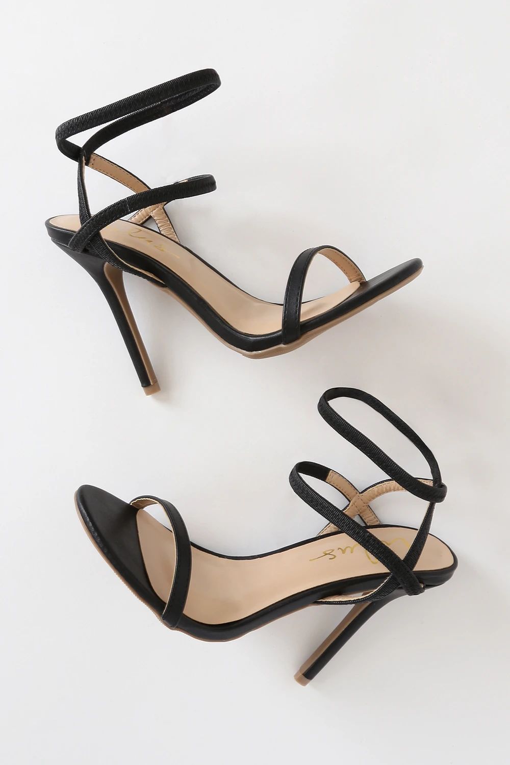 Adelle Black Ankle Strap Heels | Lulus (US)