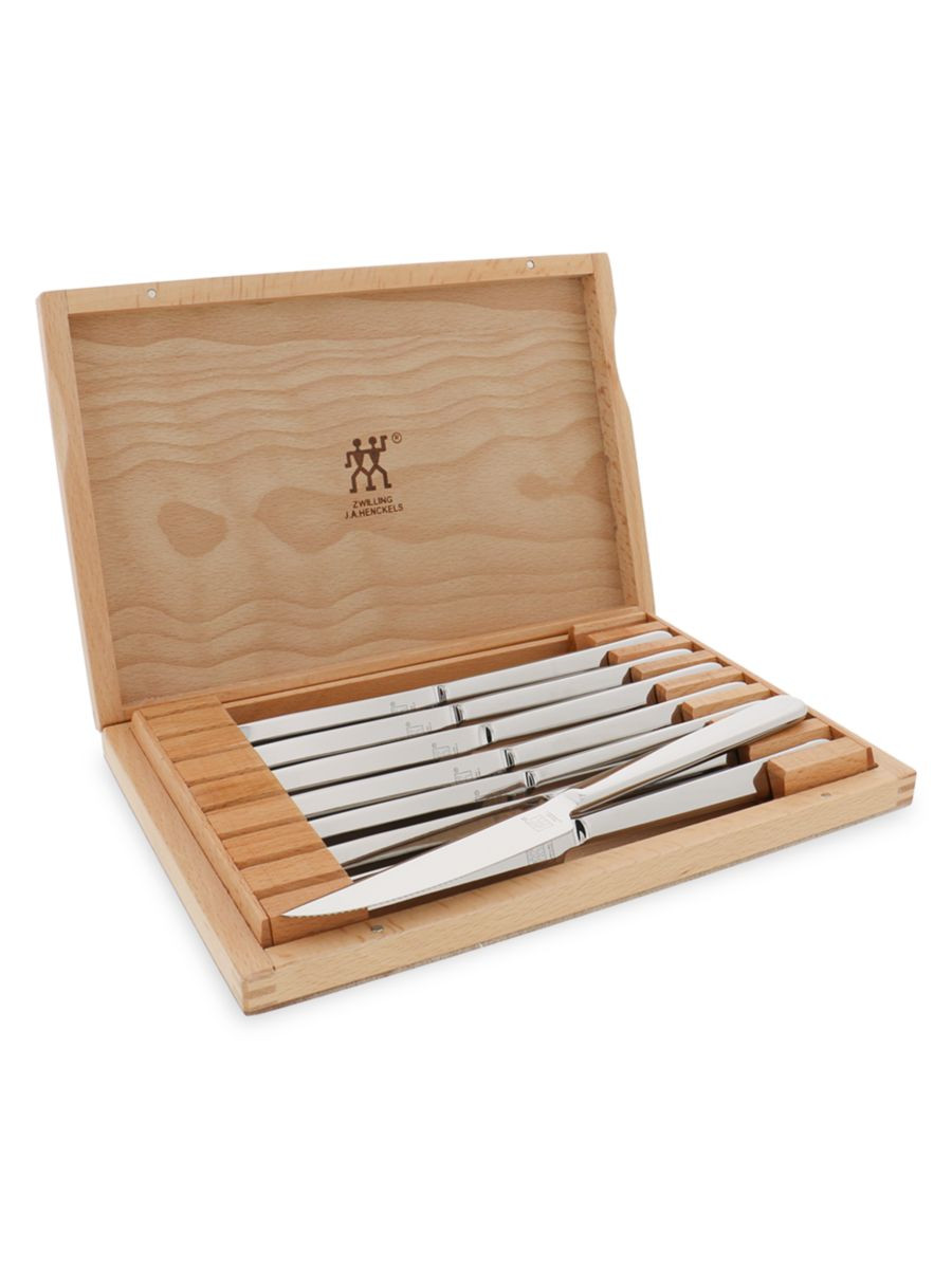 ZWILLING J.A. Henckels 8-Piece Stainless Steel Steak Knife Set | Saks Fifth Avenue