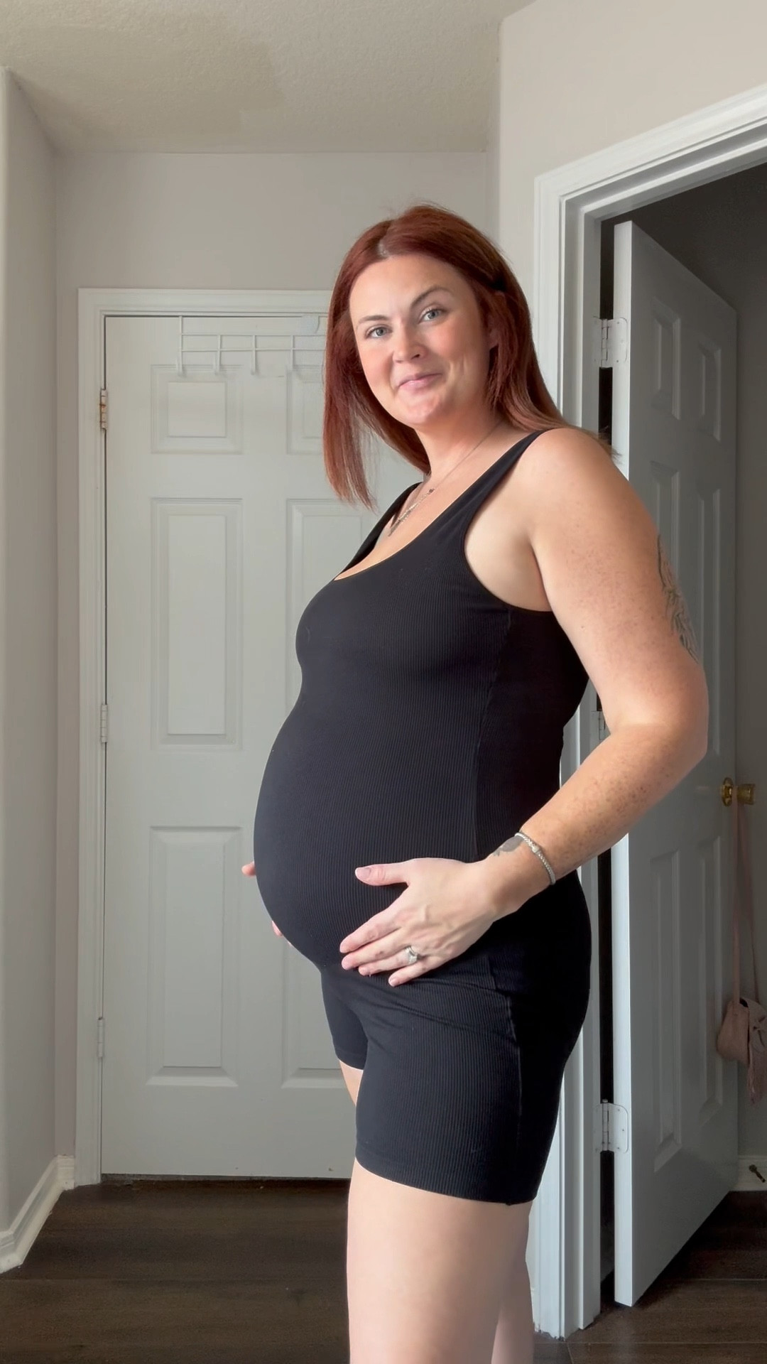 Actually 29 weeks today, but third baby probs. 

This Momanda romper has been put to good use! The ribbed frantic gives me lots of support, love the built in bra, and it's so comfy to wear around the house ir run errands  in.

#LTKMidsize #LTKBaby #LTKBump