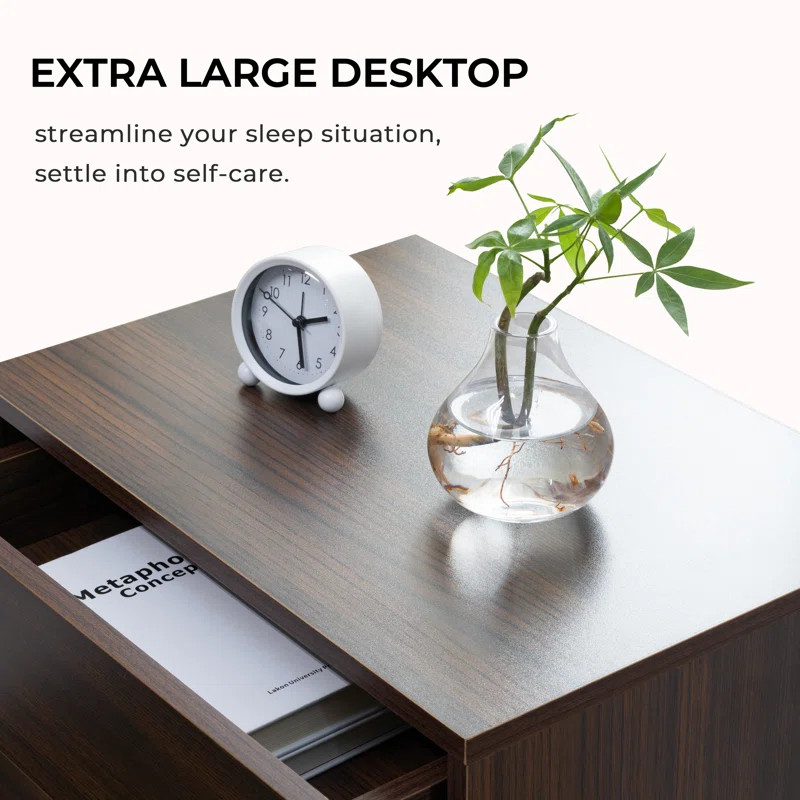 Ivy Bronx Nightstands set of 2 LED Night Stand & Reviews | Wayfair | Wayfair North America