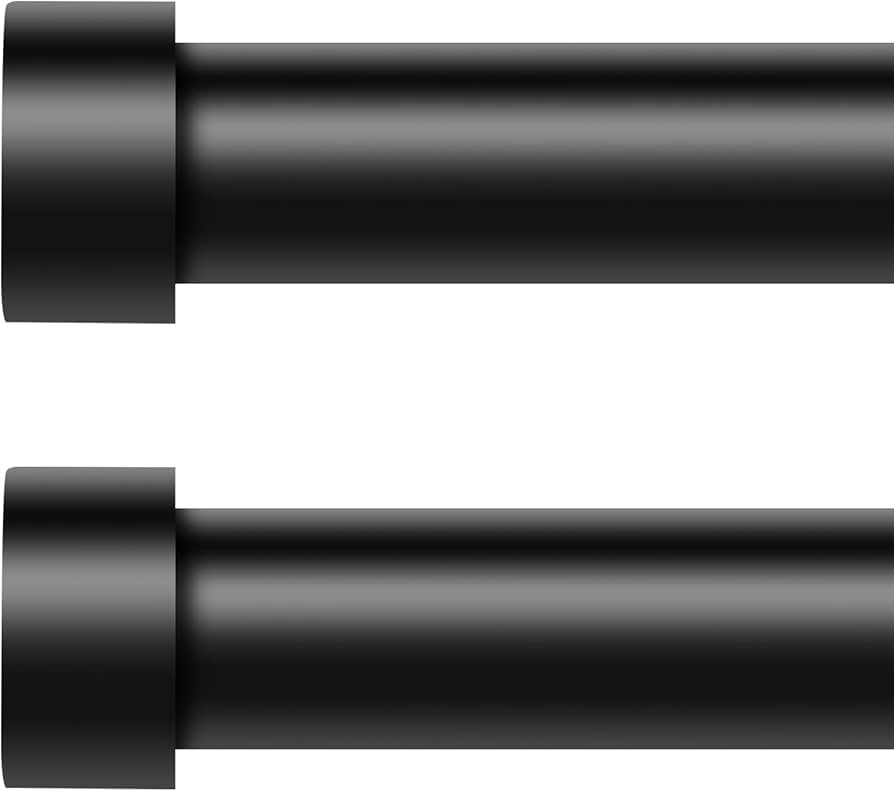 2 Pack Curtain Rods for Windows 48 to 84 Inch(4-7 Feet),Black 1'' Diameter Drapery Rods with End ... | Amazon (US)