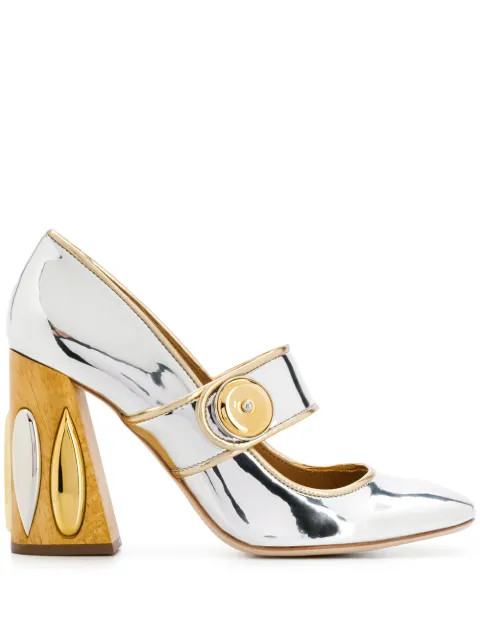 Madison metallic Mary Jane pumps | Farfetch (US)