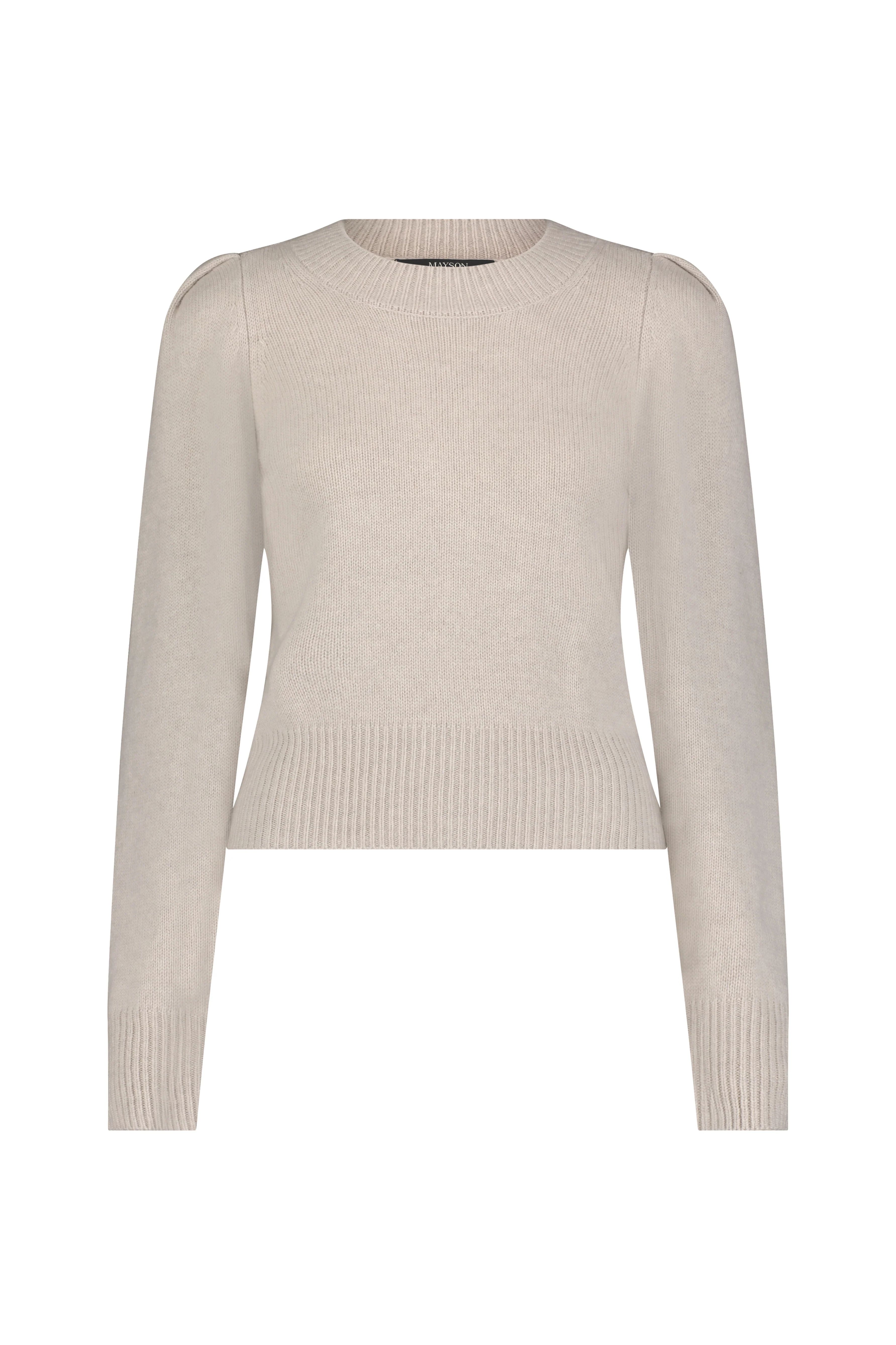 Wool Cashmere Puff Sleeve Sweater | MAYSON the label