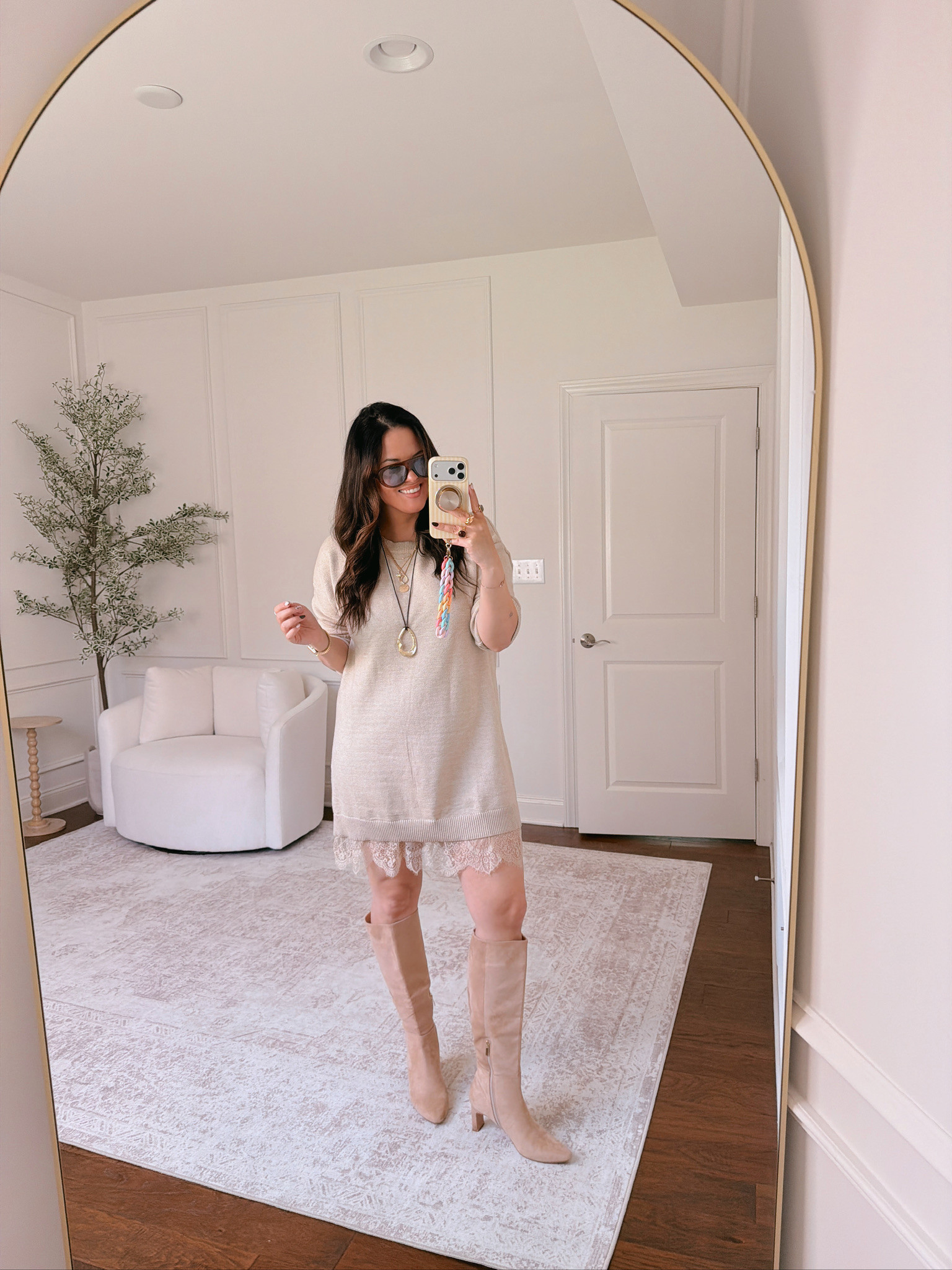 wearing an XL 

 #LTKSeasonal #LTKMidsize