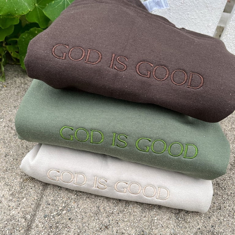 Embroidered God Is Good Sweatshirt | Walmart (US)
