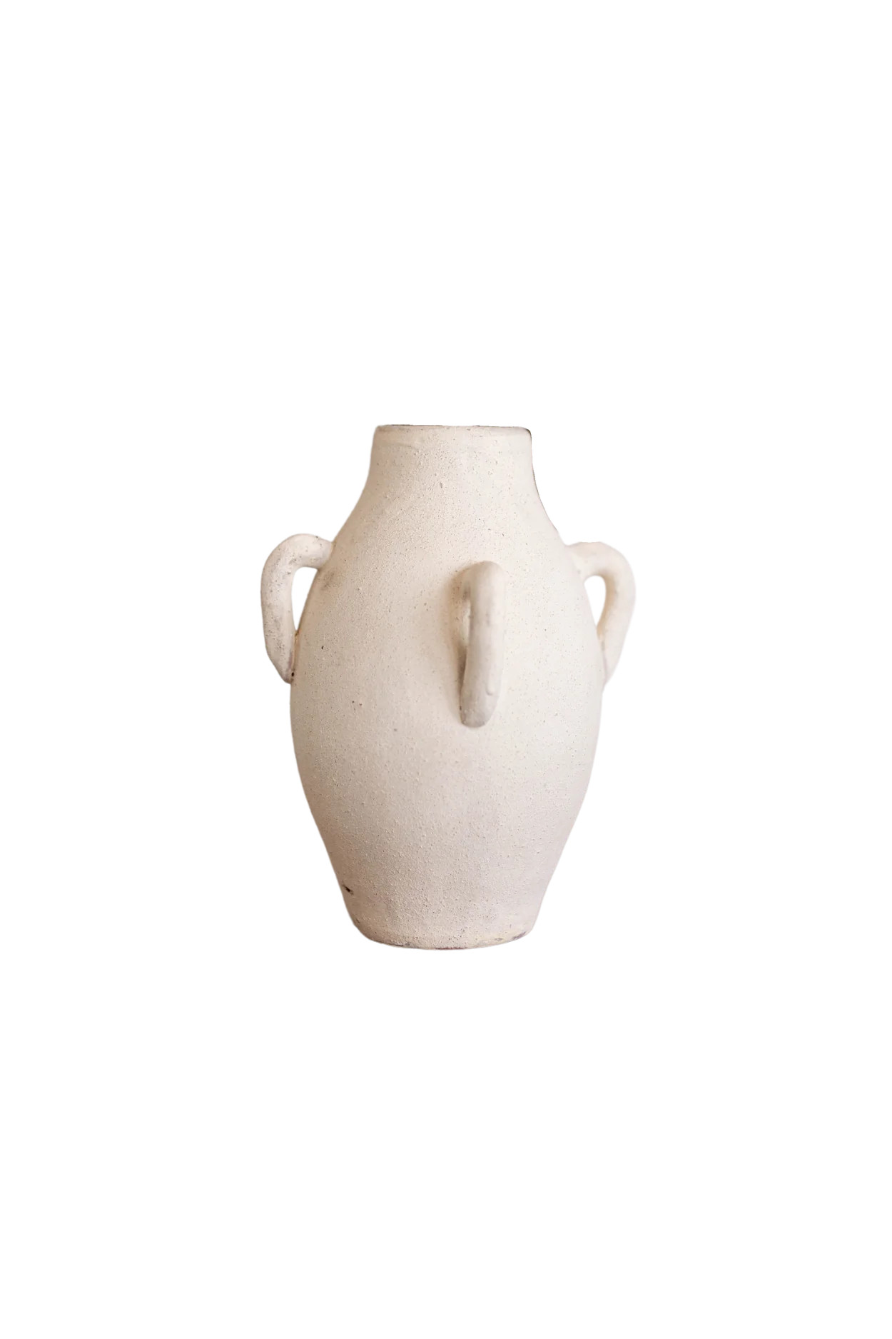 Thassos Four Handle Vase Cream | Luxe B Co