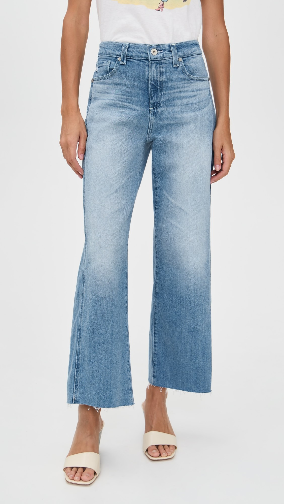 Saige Wide Leg Crop with Panel | Shopbop