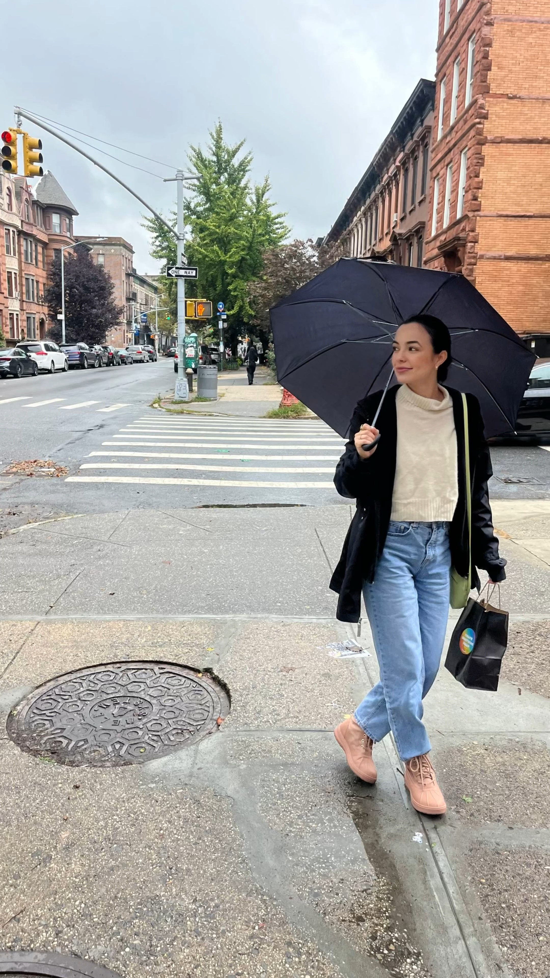 Rainy New York Day outfit ☔️ once again i can’t find these boots but linked some cute ones! Waterproof boots have been a life saver during this rain and all the walking ♡ 

#LTKtravel #LTKstyletip