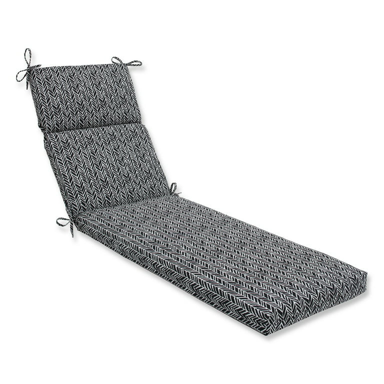 72.5” Black and Pearly White Chaise Lounge Cushion - Walmart.com | Walmart (US)