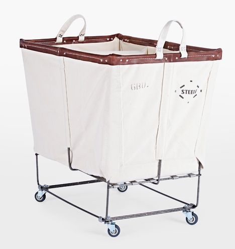 Steele Canvas 6 Bushel 3-Section Laundry Bin | Rejuvenation