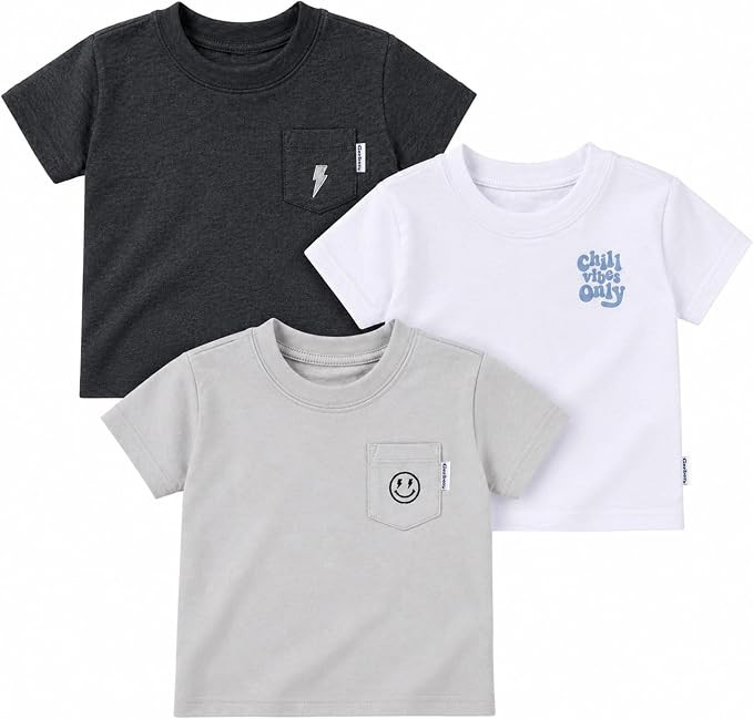 Gerber Baby Boys' and Toddler 3-Pack Short Sleeve Pocket Tees | Amazon (US)