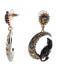 Black Cat Moon Crystal Earrings | Jewelry | Marshalls | Marshalls