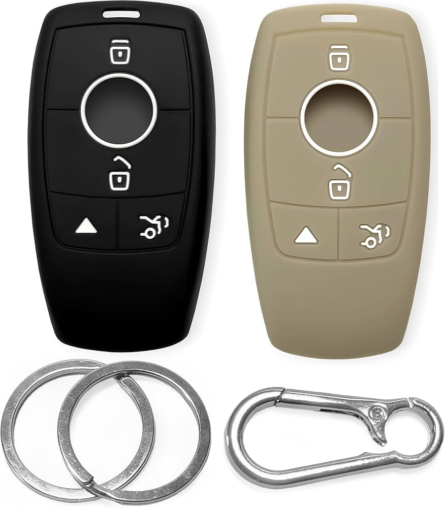 2pcs Click&Fit Silicone Key Shell Covers Compatible with 2017-2021 Mercedes A C-Class CLA CLS GLC... | Amazon (US)