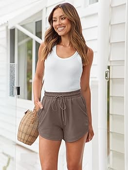 AUTOMET Womens Summer Shorts Casual Sweat Athletic Spring Outfits Beach Vacation Clothes Comfy Fa... | Amazon (US)