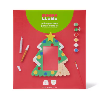 Christmas Craft Paint-Your-Own Wood Tree Frame Kit - Mondo Llama™ | Target