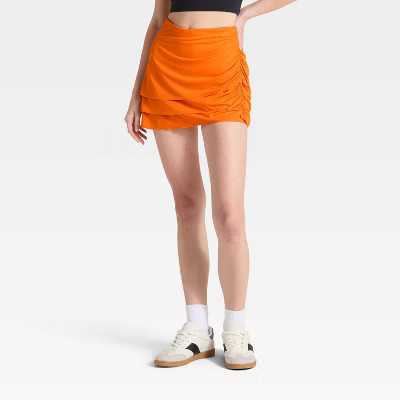 Women's Game Day Layered Skort - JoyLab™ Orange XL | Target