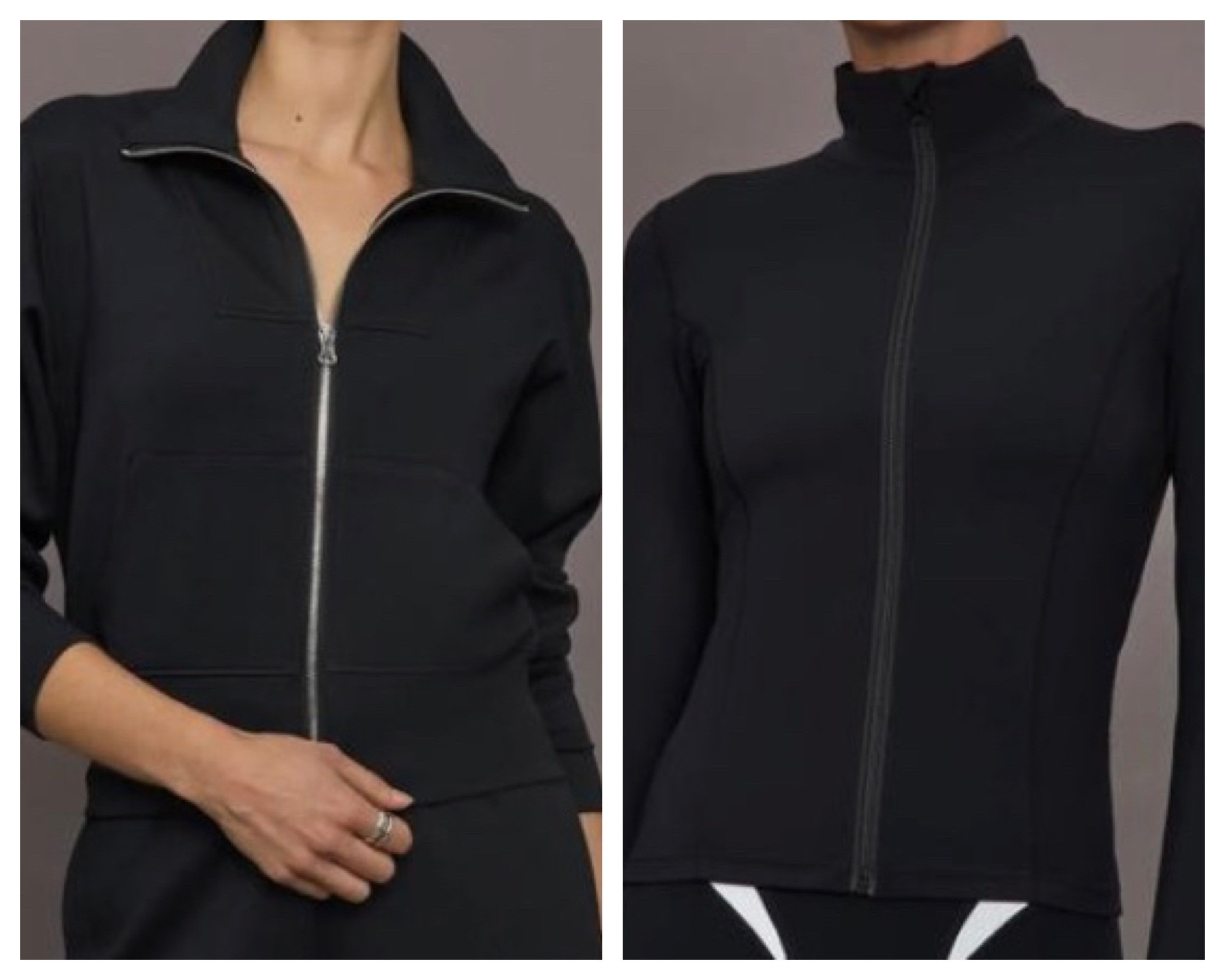 Black zip up jackets. Perfect for over yoga sets and for travel. 🖤

#LTKfitnessgoals #LTKTravel #LTKOver40