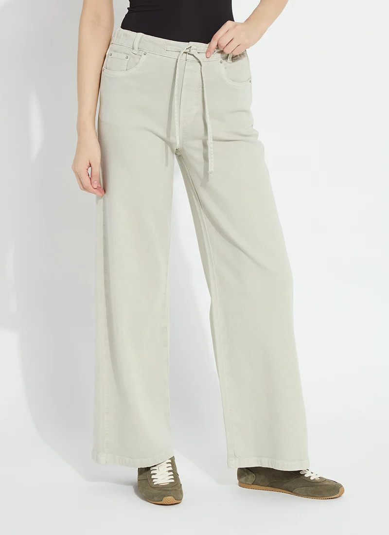 Nellie Drawstring Wide Leg Denim | Lysse NY