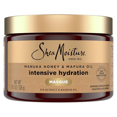 SheaMoisture Intensive Hydration Hair Masque Manuka Honey &amp; Mafura Oil For Dry, Damaged Hair Deep Conditioning Hair Treatment 11.5 oz | Amazon (US)
