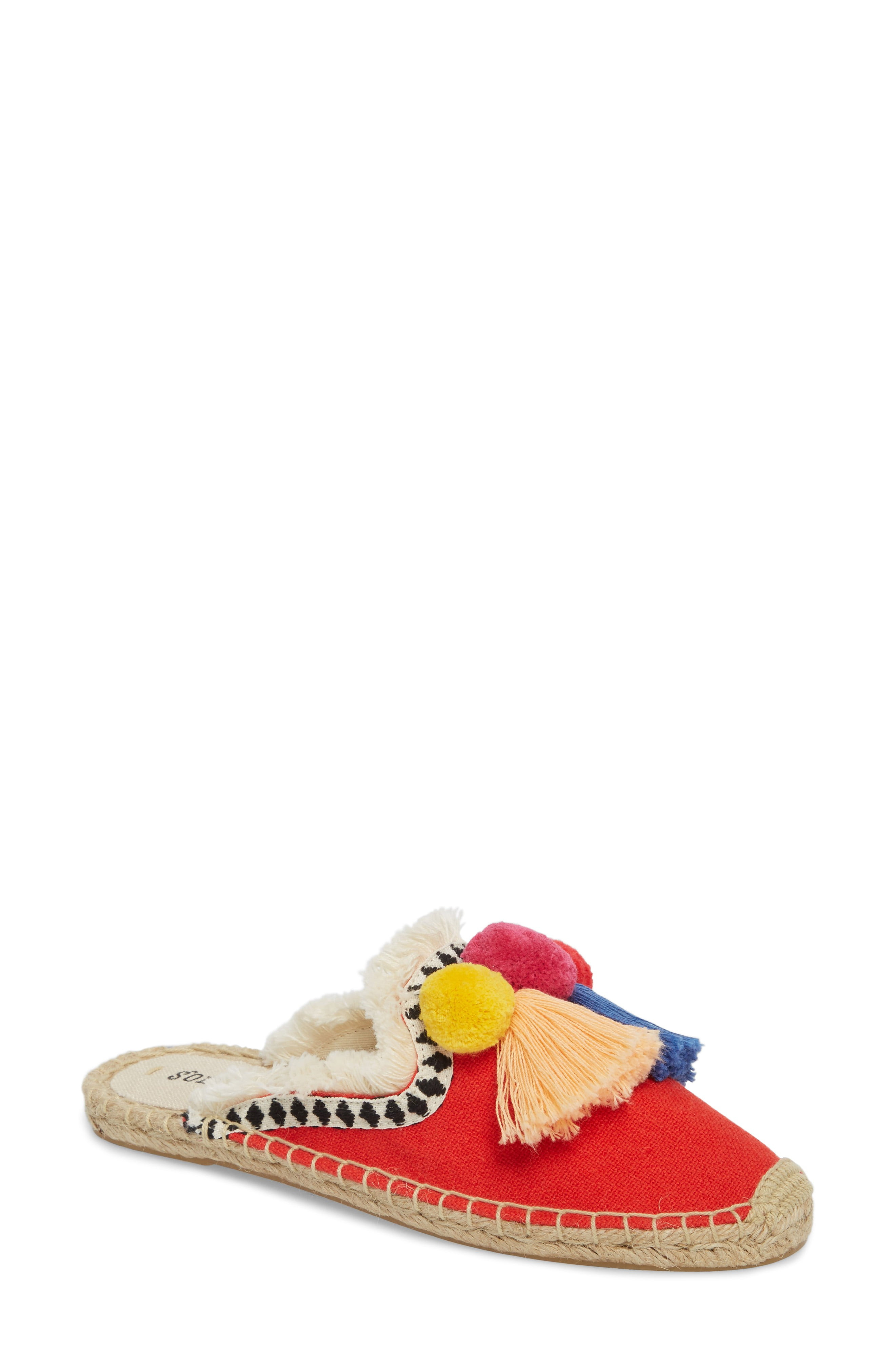 Soludos Pompom Espadrille Mule (Women) | Nordstrom