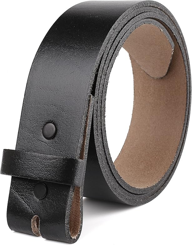 F&L CLASSIC Belt for buckle men Snap on Strap Full Grain One Piece Leather no buckle,1 1/2" Wide,... | Amazon (US)