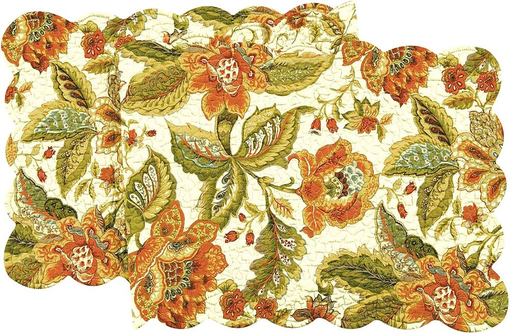 C&F Home Amelia Cotton Quilted Reversible Table Runner Machine Washable 14 X 51 Table Runner Amel... | Amazon (US)