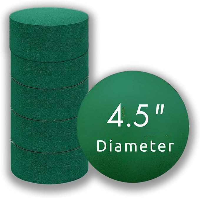 Amazon.com: FLOFARE Pack of 6 Round Floral Foam Blocks for Fresh and Artificial Flowers, Each (4.... | Amazon (US)