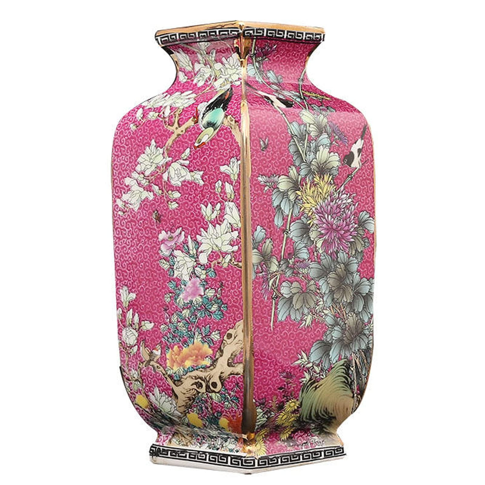 Chinese Porcelain Vase - Pink Ginger jar-Handmade Gift Vase for Living Room, Home Decor, Office, ... | Amazon (US)