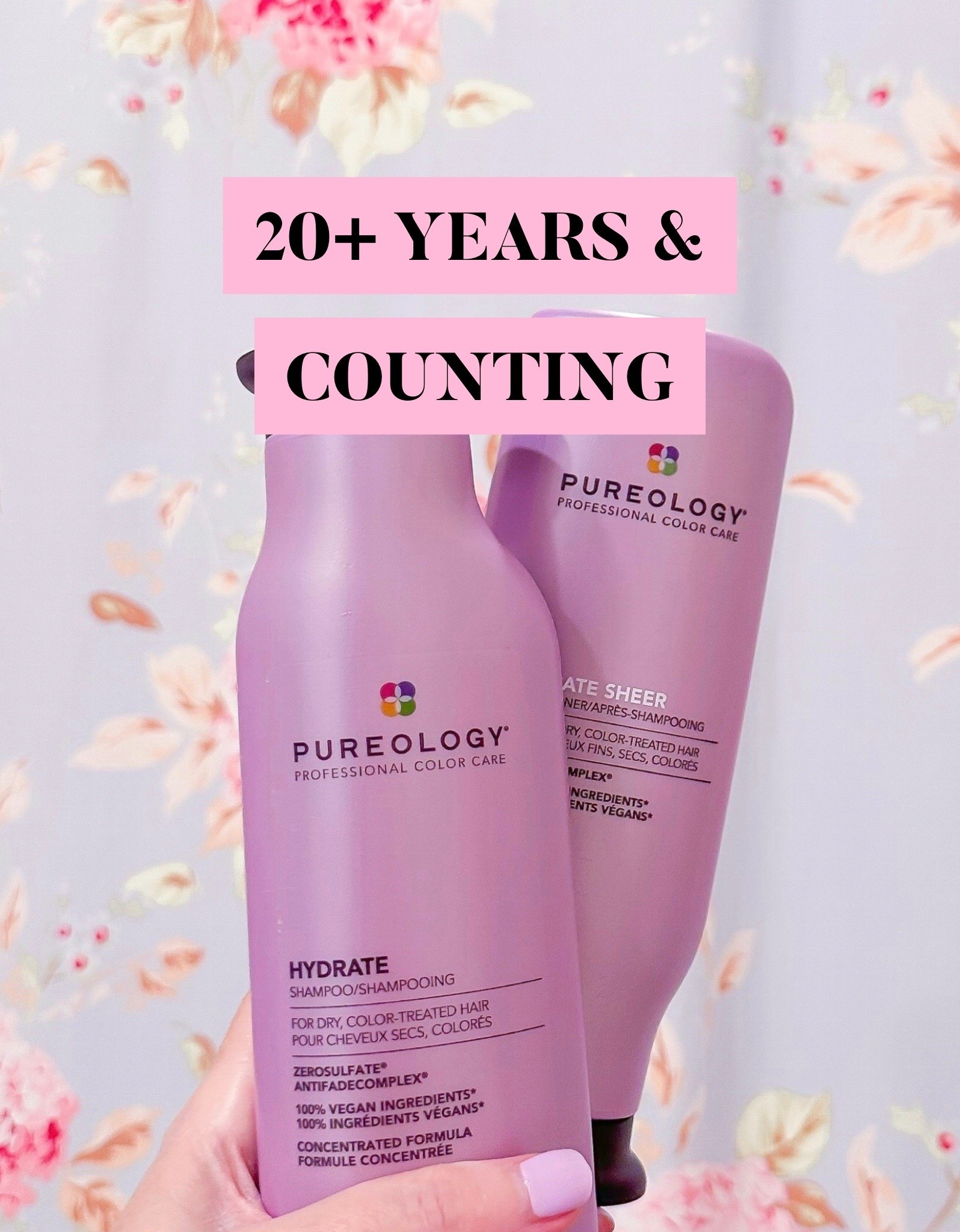 I used @Pureology for the first time over 20 years ago & go back again & again! Nothing makes my black to bleached blonde hair shine or have bounce like it does! 

A little goes a long way with both products! More bang for a buck is always a win! 

💜Hydrate Shampoo For Dry Hair Nourishment & Moisture - Jojoba Oil, Green Tea & Sage. No sulfates or parabens (I like a good 'clean' option when it works) 

💜Hydrate Sheer Conditioner - grabbed the Sheer as it’s just right for keeping my hair soft & shiny yet not too soft to hold curls

Beauty Products. Hair Care.

#LTKBeauty #LTKselfcare #LTKgrwm