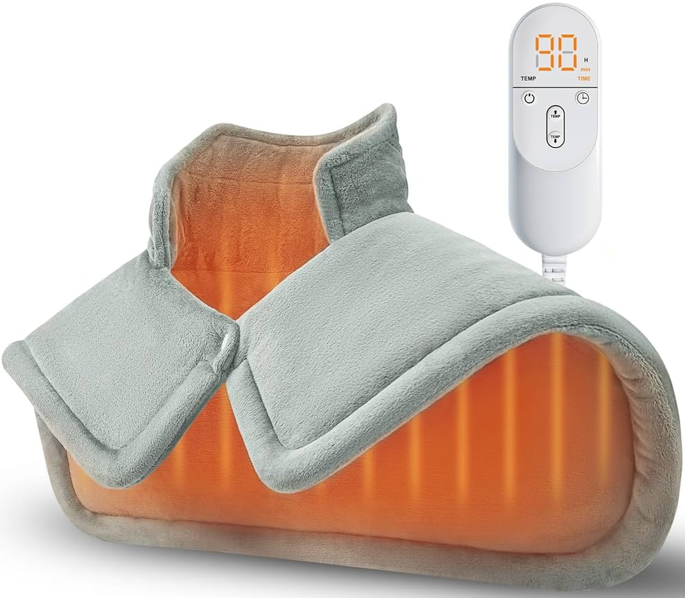 Heating Pad for Neck and Shoulder, Birthday Gifts for Men Women Dad, Electric Weighted Heat Pad f... | Amazon (US)
