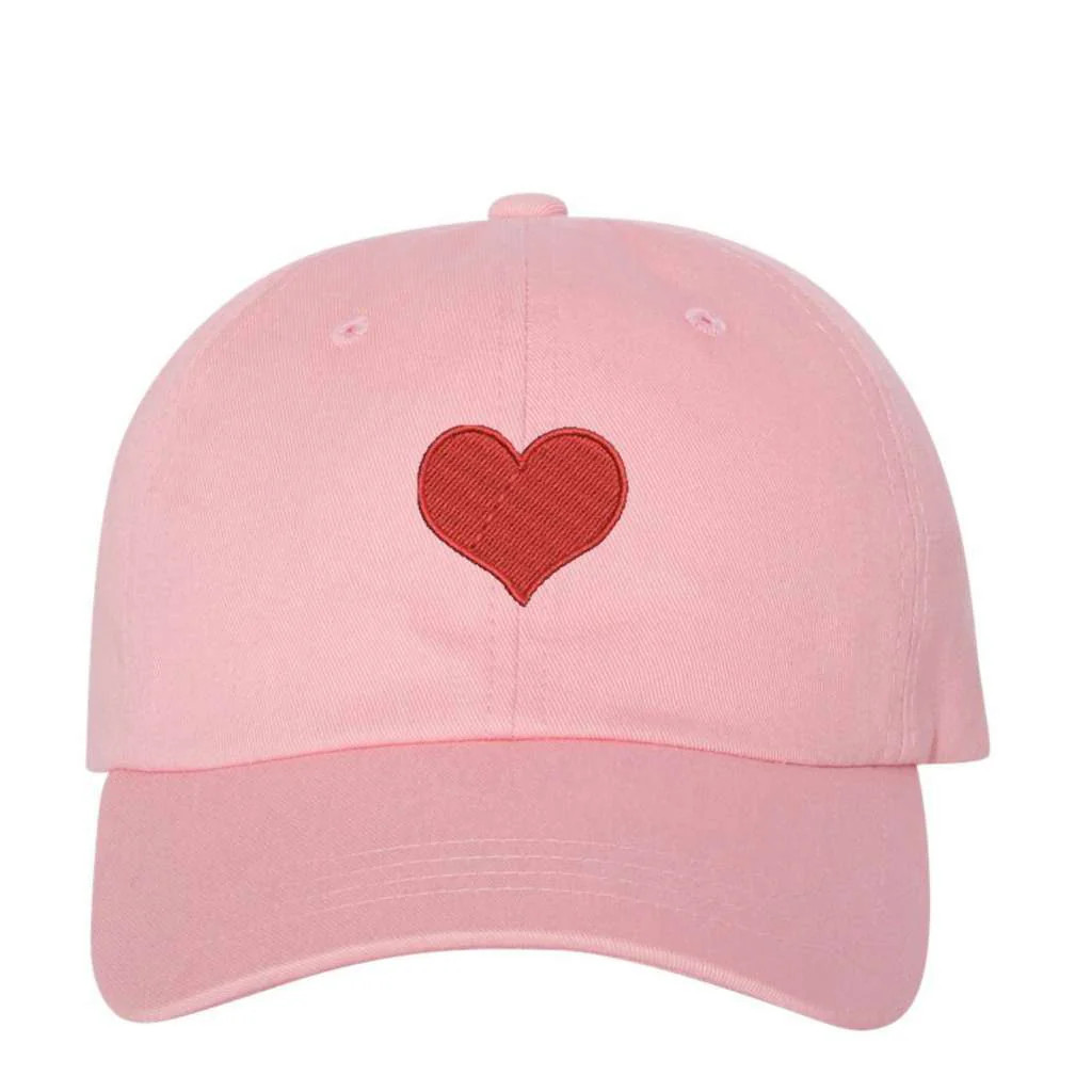 Valentines Heart Cap | Red Heart Embroidered Baseball Cap | DSY Lifestyle