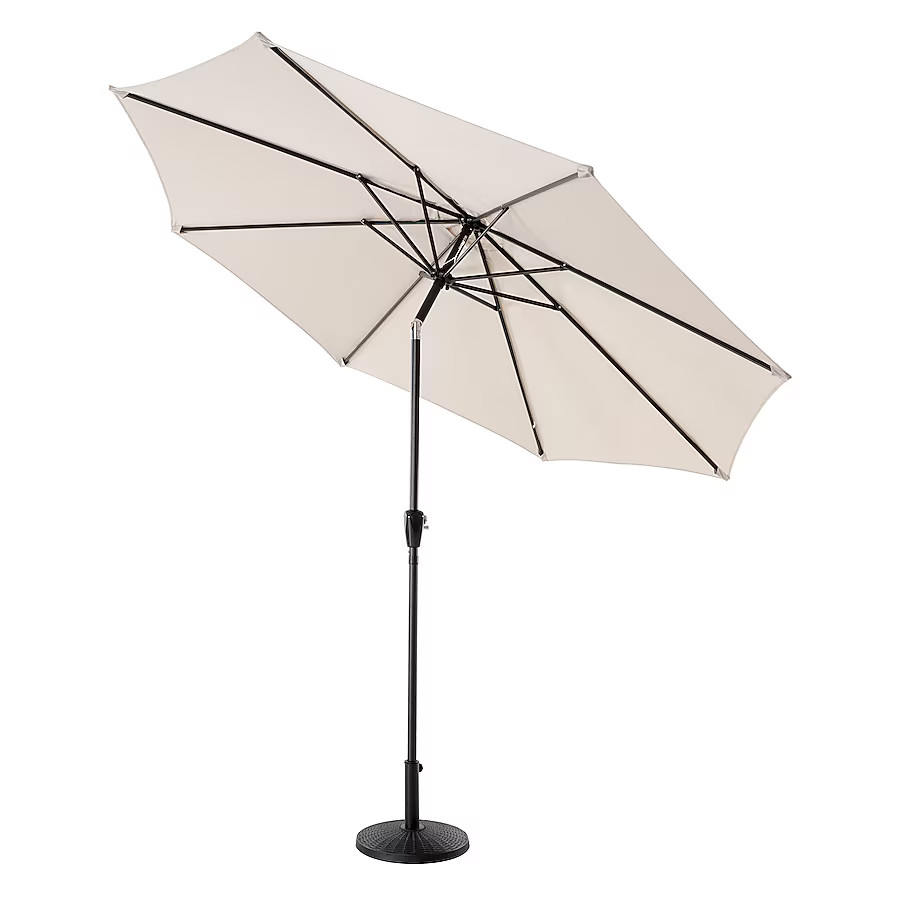 Nuu Garden 7.4-ft Aluminum Beige Market Patio Umbrella | Lowe's
