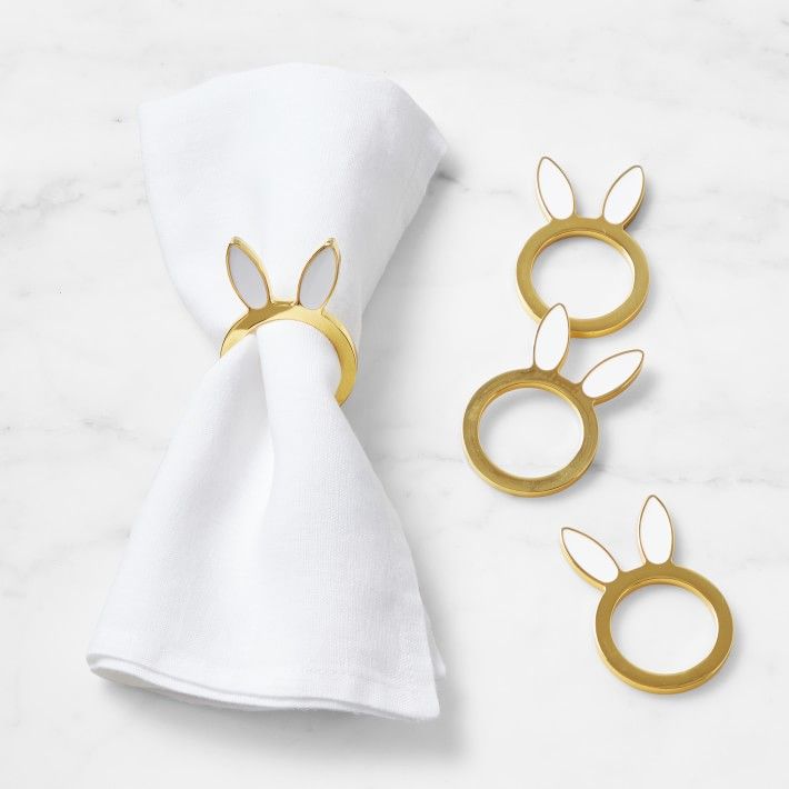 Bunny Ears Napkin Rings, Set of 4 | Williams-Sonoma