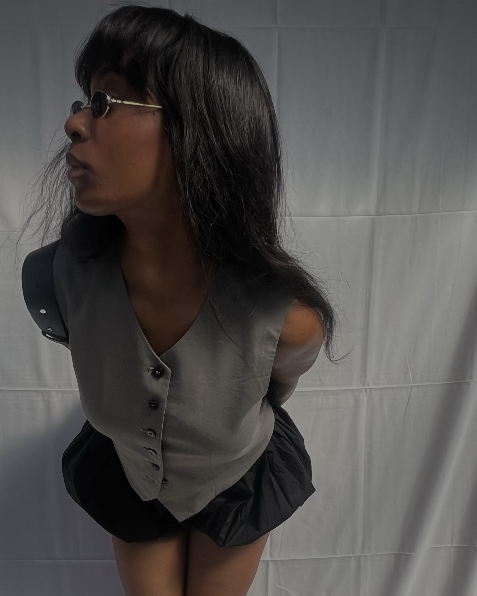 grey vest, black shorts, white socks, black loafers, black bag.

#LTKItBag #LTKShoeCrush #LTKStyleTip