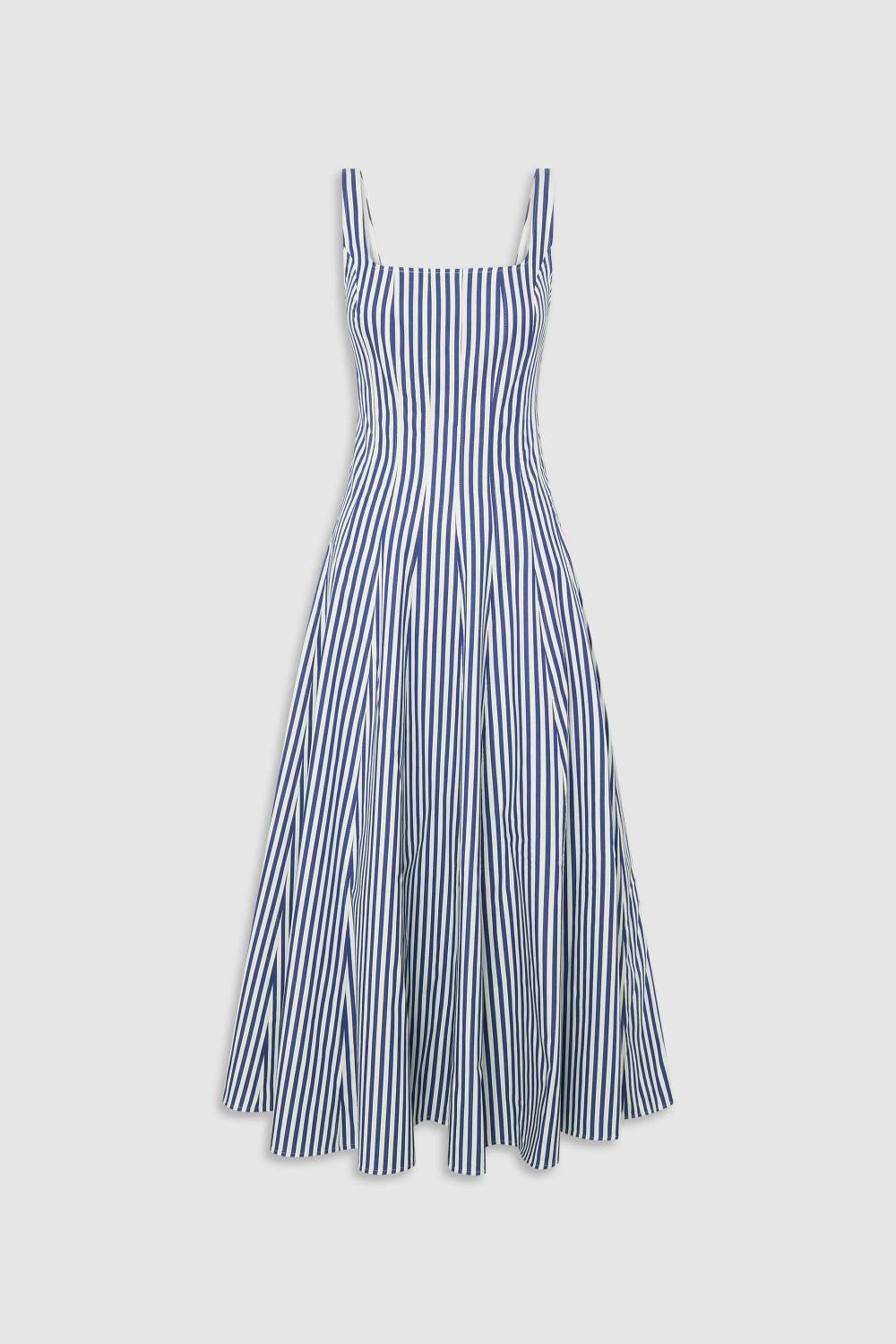 Stripe Panelled Day Dress | Oroton