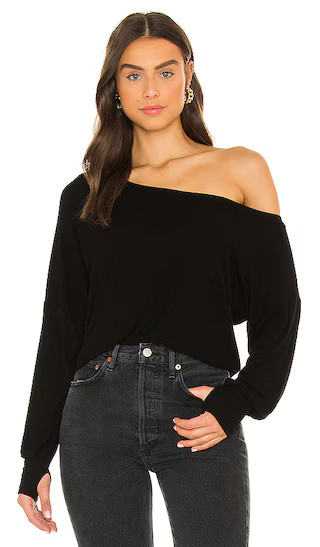 Kristopher Open Shoulder Top in Black | Revolve Clothing (Global)
