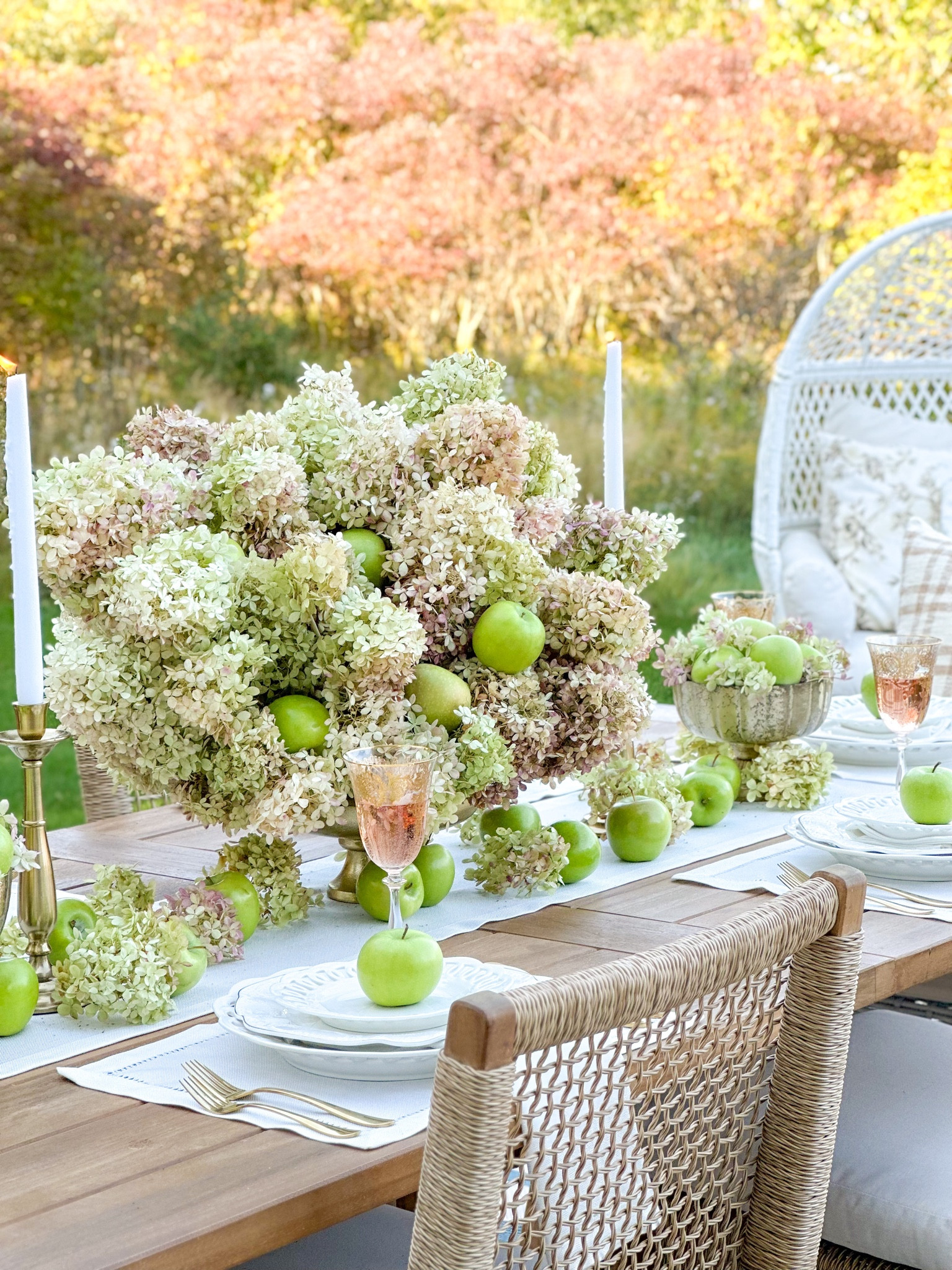 Shop my “Apples in the Limelight” Tablescape 🍏✨

Fall tablescape, fall table, fall entertaining, gold wine glasses, white plates, Williams-Sonoma, Ballard designs, gold candleholders, scalloped plates, gold compote, fall florals

#LTKSeasonal #LTKHoliday #LTKhome