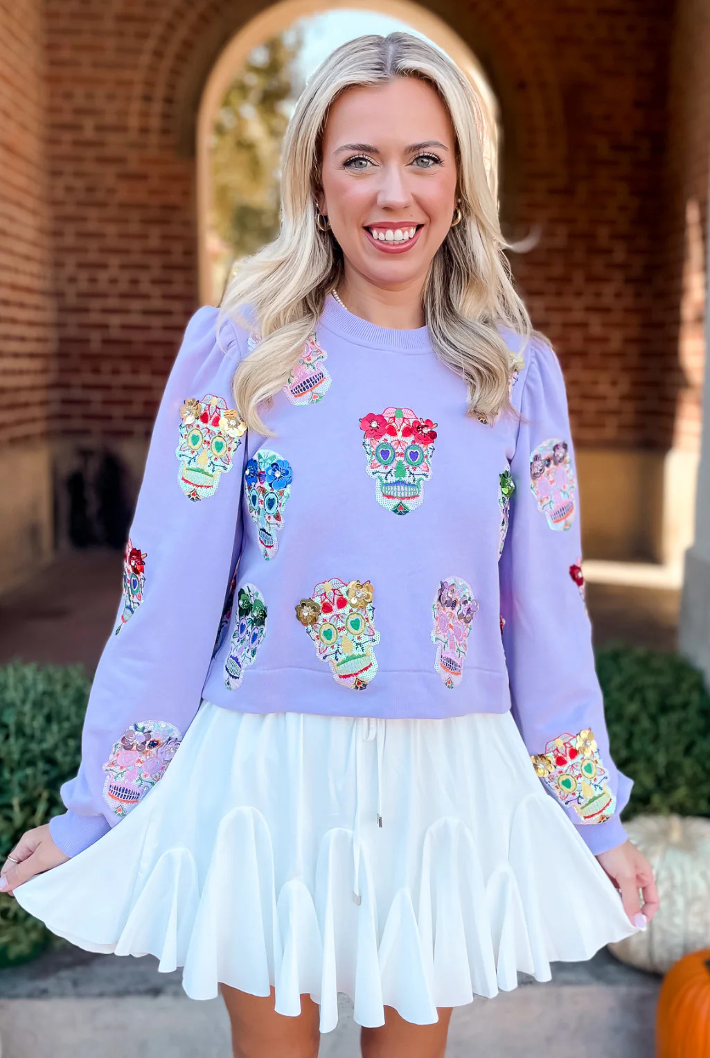 Sugar Skull Sweatshirt XLarge | Tucker Brown