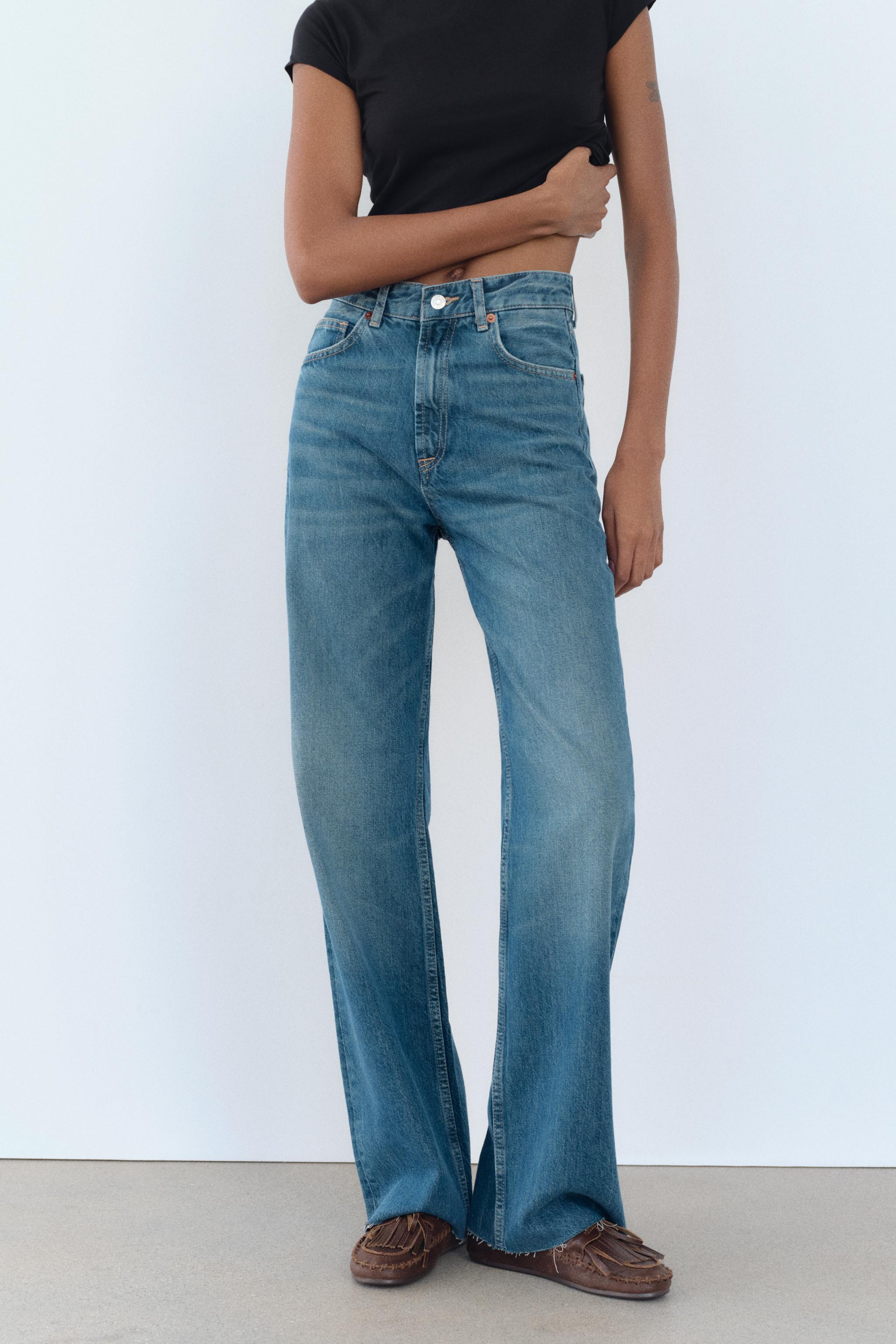 TRF WIDE-LEG HIGH-WAIST FULL LENGTH JEANS | Zara UK
