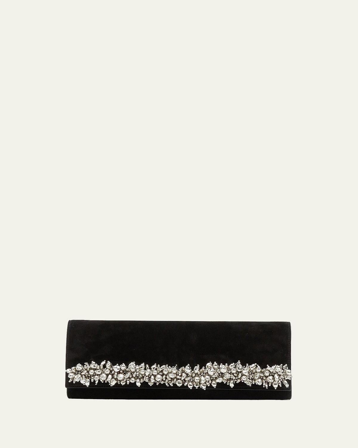 River Embellished Suede East-West Clutch | Bergdorf Goodman