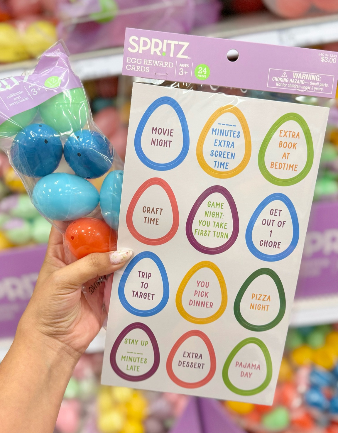 Look at these cute little reward cards that I found at Target, these are perfect if you don’t want to fill those Easter eggs with too much candy😊 they’re only $3 and come with one blank sheet as well!