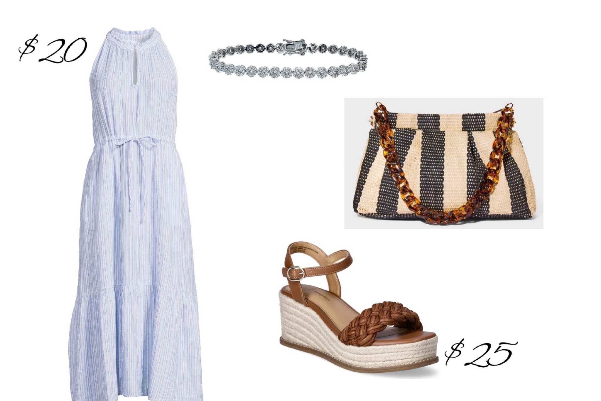 Perfect outfit for any outing #affordable #fashion #slides #sandals #purse #jewelry #bracelet #walmart #target 

#LTKFindsUnder50