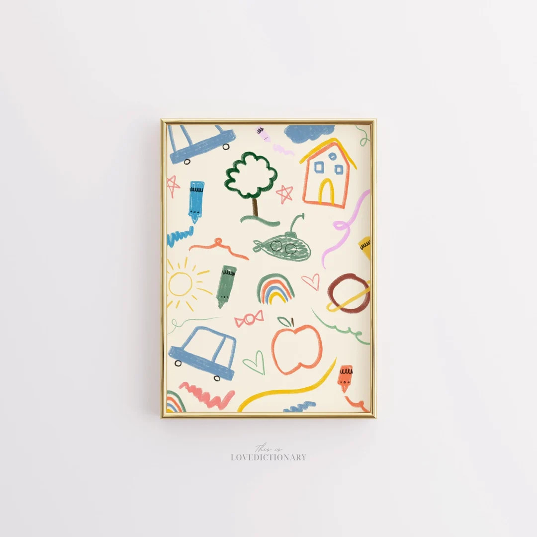 Fun Nursery Decor Prints, Kids Room Wall Art Digital, Playroom Decor, Toddler Room Prints, Animal... | Etsy (US)