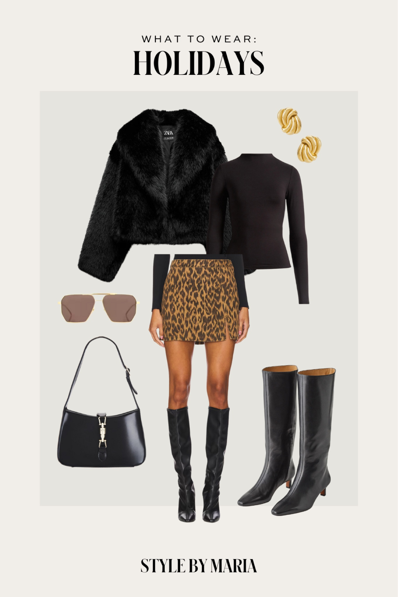 Holiday outfit ideas / night out look
Faux fur jacket
Nordstrom black turtleneck top
Steve Madden leopard print miniskirt
Knee high boots 



#LTKFindsUnder100 #LTKStyleTip #LTKHoliday