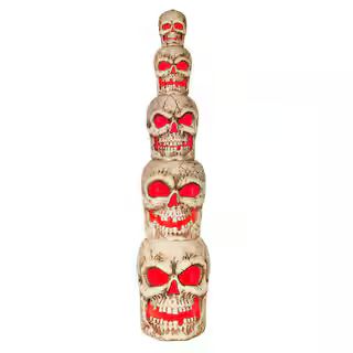 Home Accents Holiday 8 ft. Giant Sized LED Skull Stack Halloween Prop 23PA96009 - The Home Depot | The Home Depot