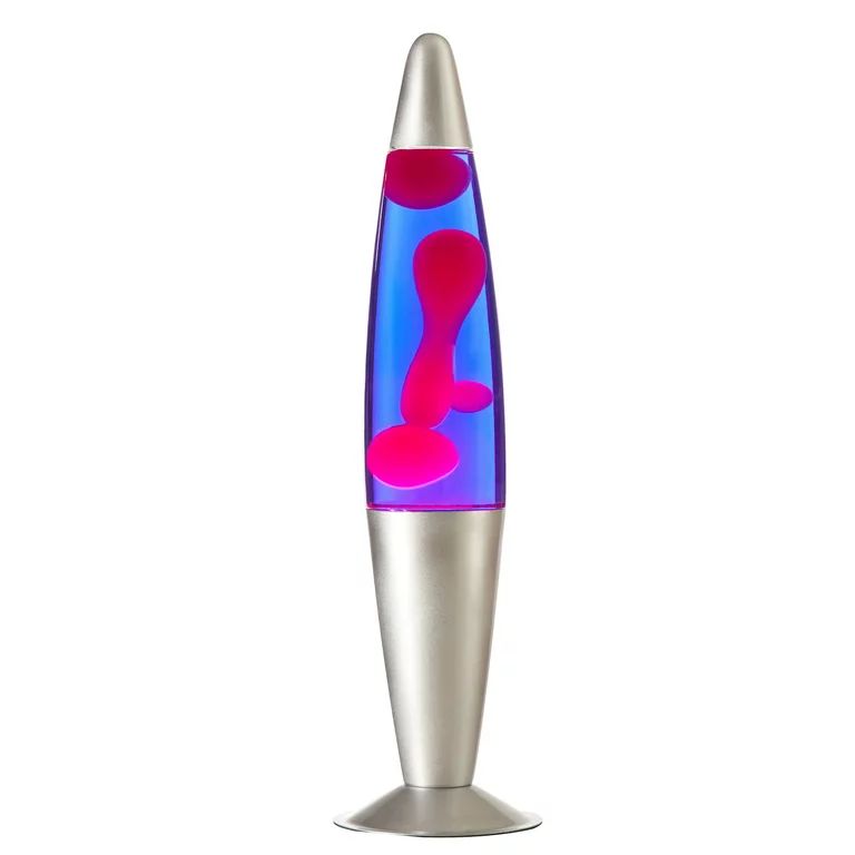 Urban Shop 16" Pink/Purple Lava Motion Volcano Lamp, Pink Wax in Purple Liquid, Silver Metal Base | Walmart (US)